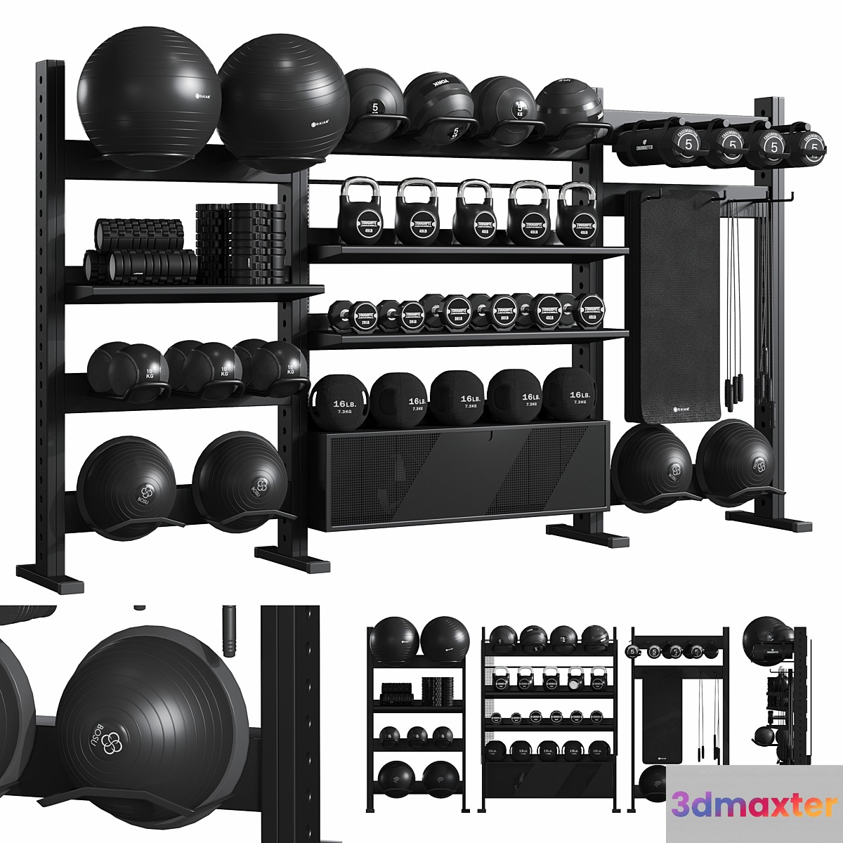 ESP GYM Equipment Rack 3D Max