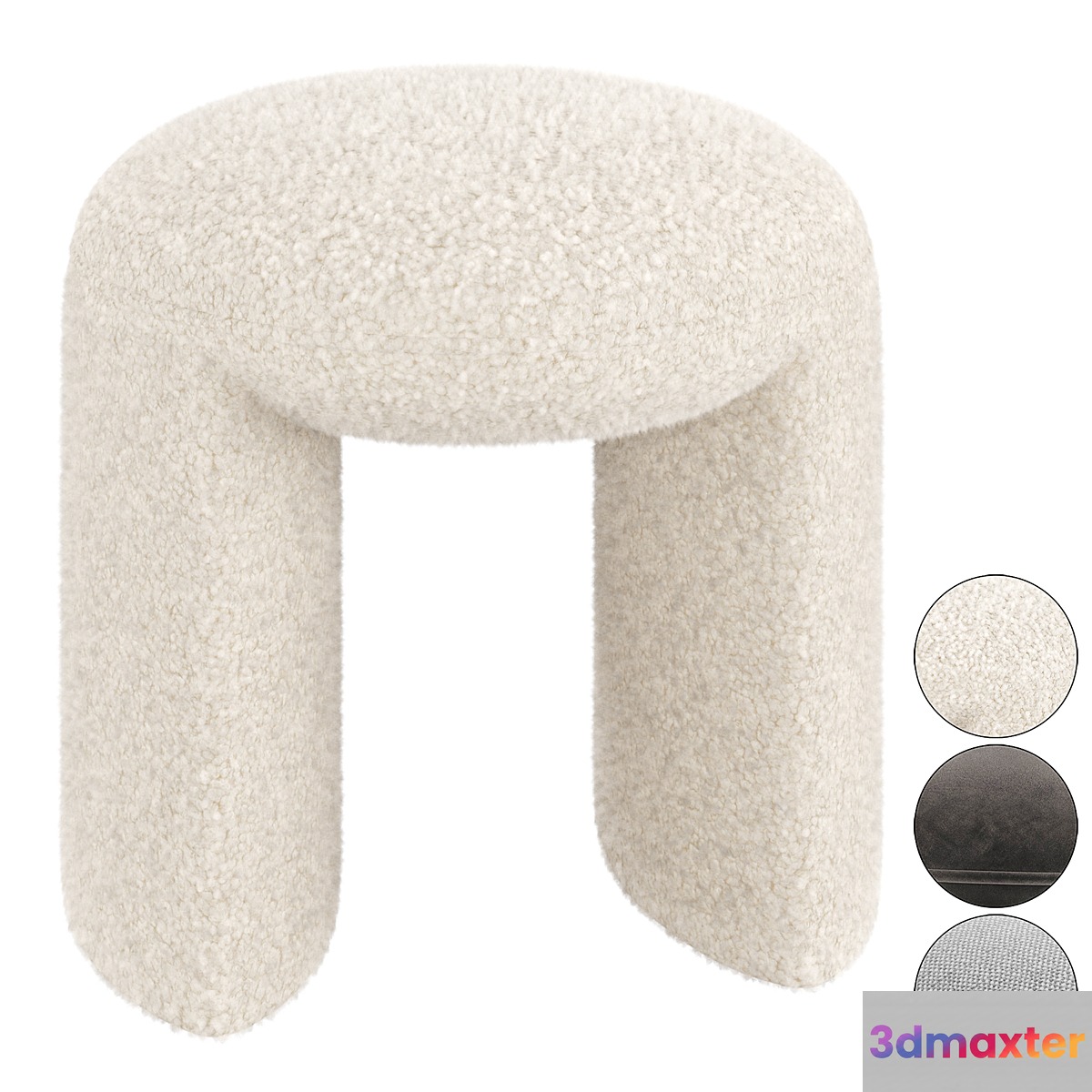 Pouf Nachii Teddy 3D Max
