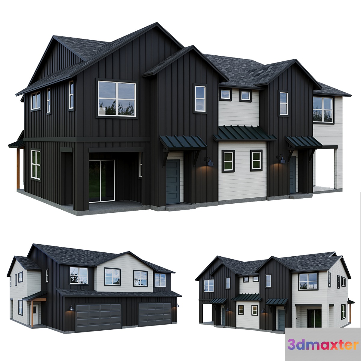 Low Poly American House 09 3D Max