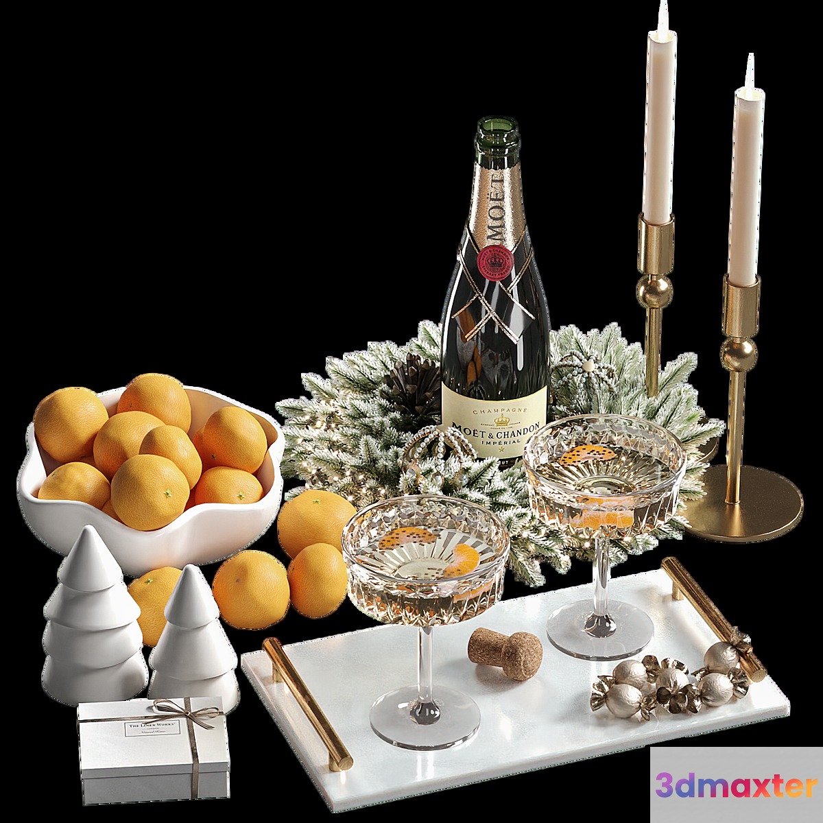 Christmas decorative set 2 3D Max