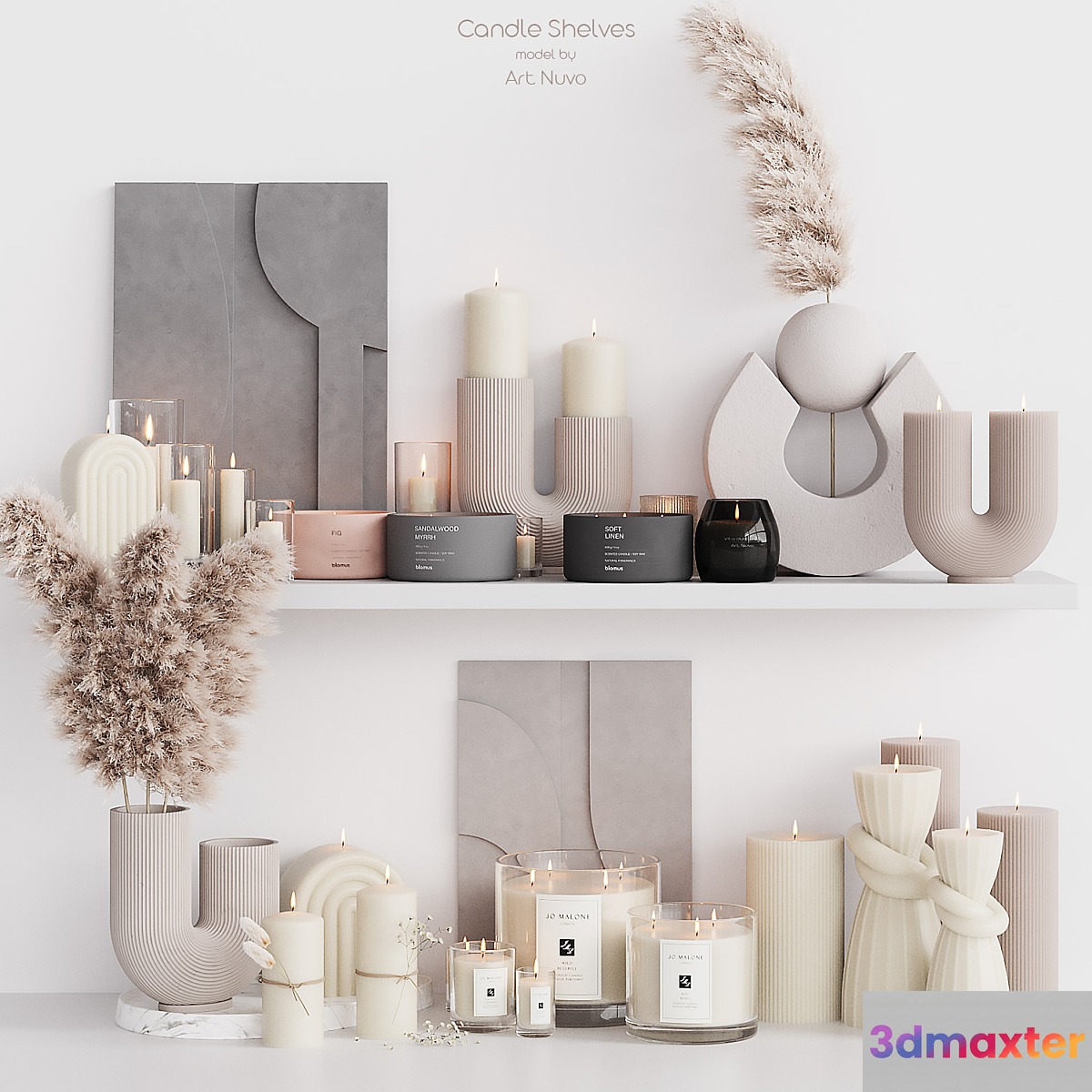 Candle Shelves 3D Max