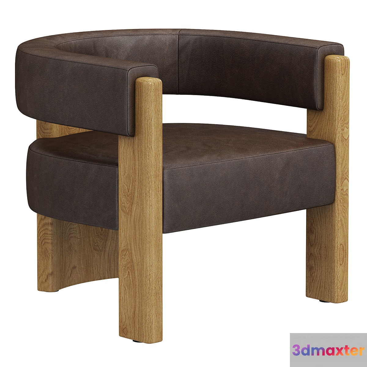 Restoration Hardware Lido Leather Chair 3D Max