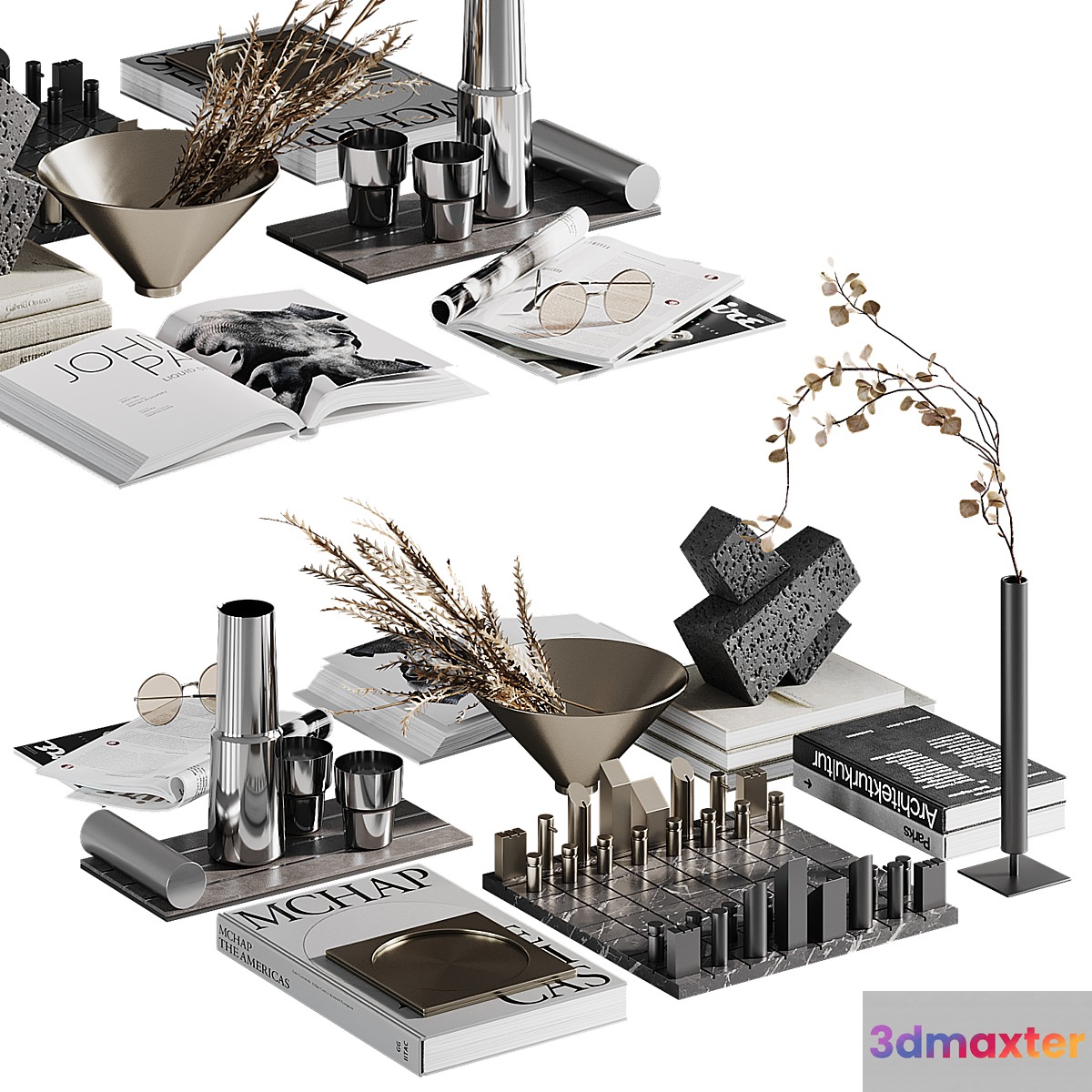 Decorative set Black 3D Max