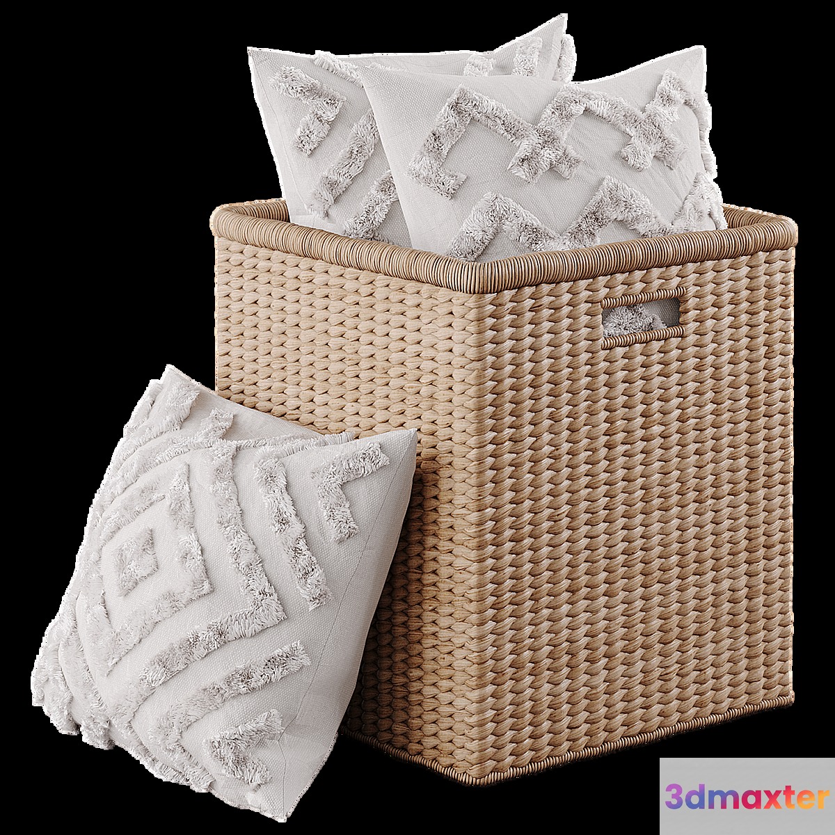 Basket with pillows - No.2 3D Max