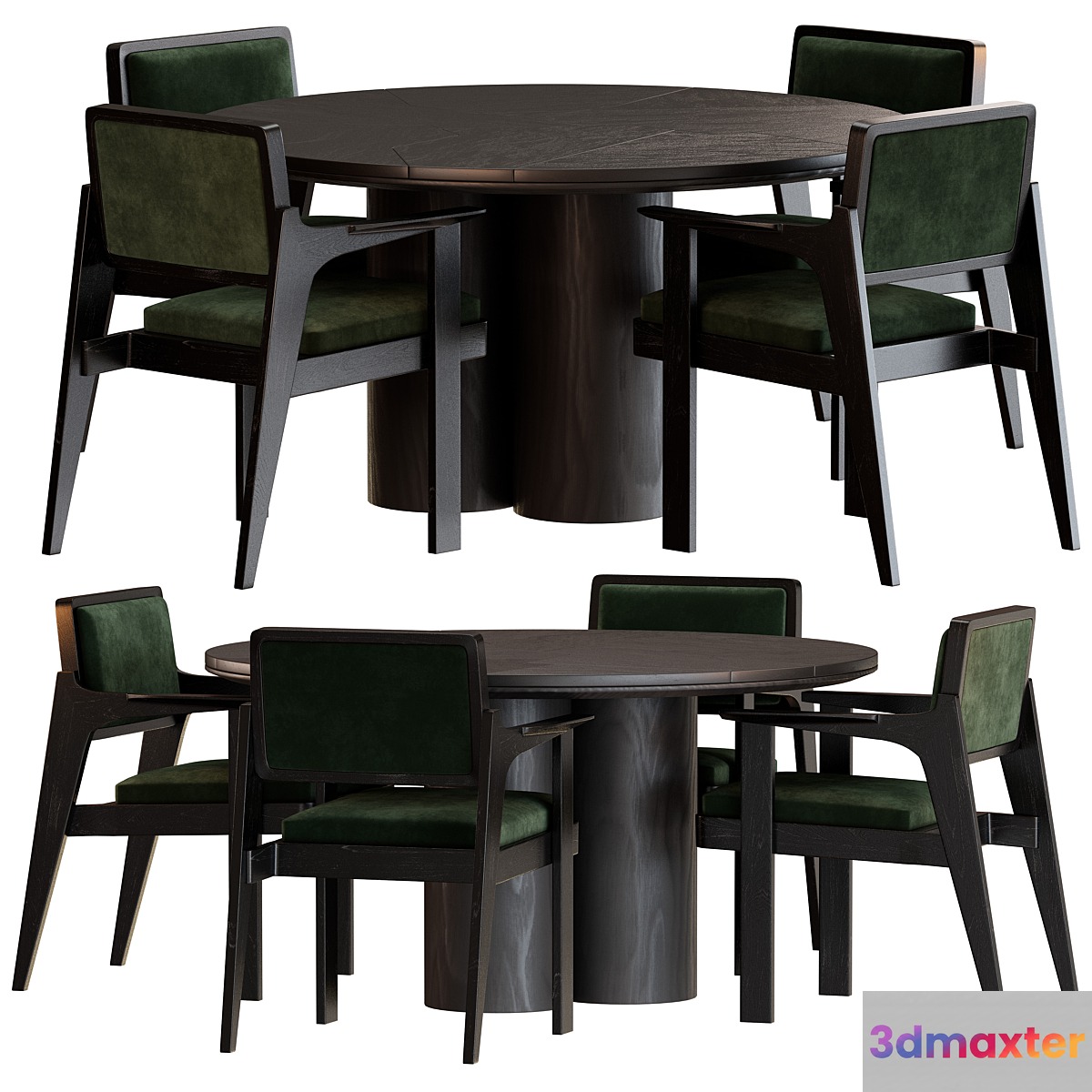 Okha Toro and Proxima Table dining chair 3D Max