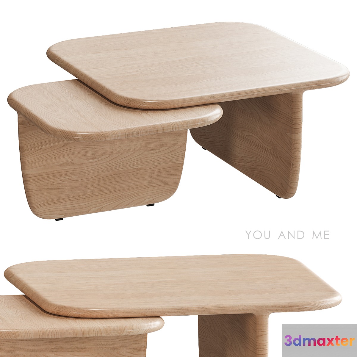 Toi et Moi coffee table La Redoute 3D Max