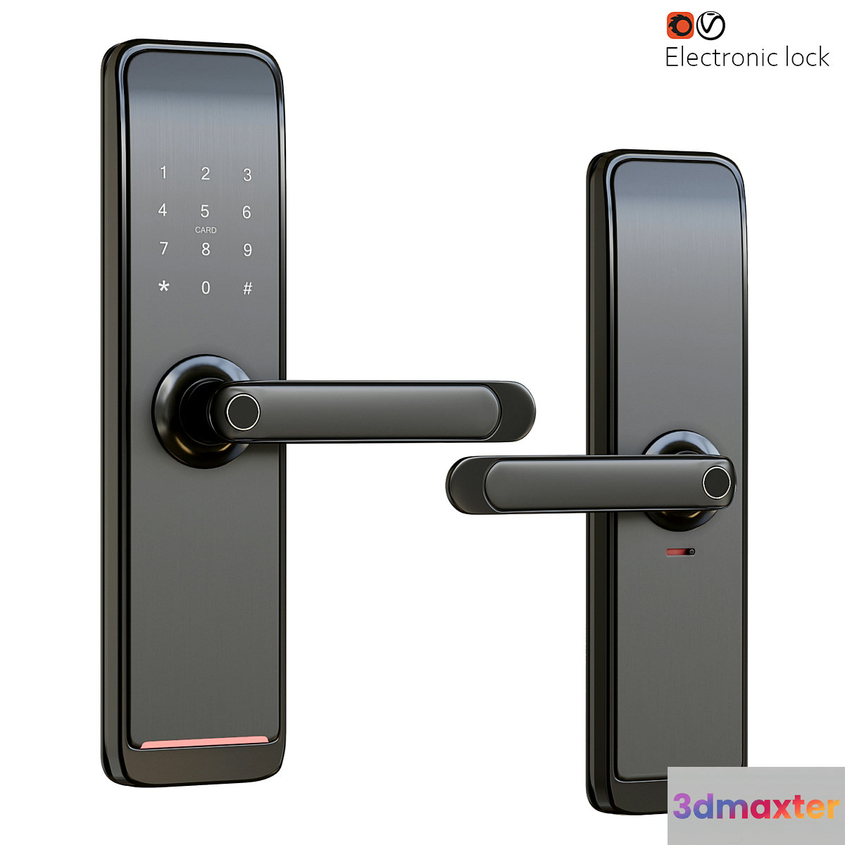 Electronic door handle lock 3D Max