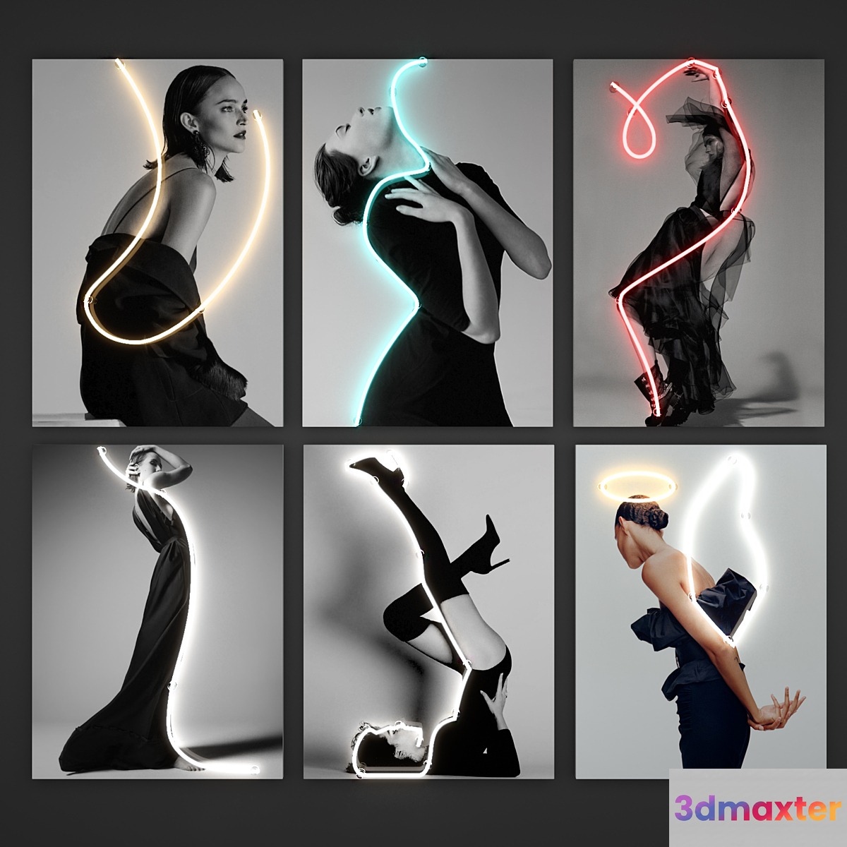 Neon light. Set 16 3D Max