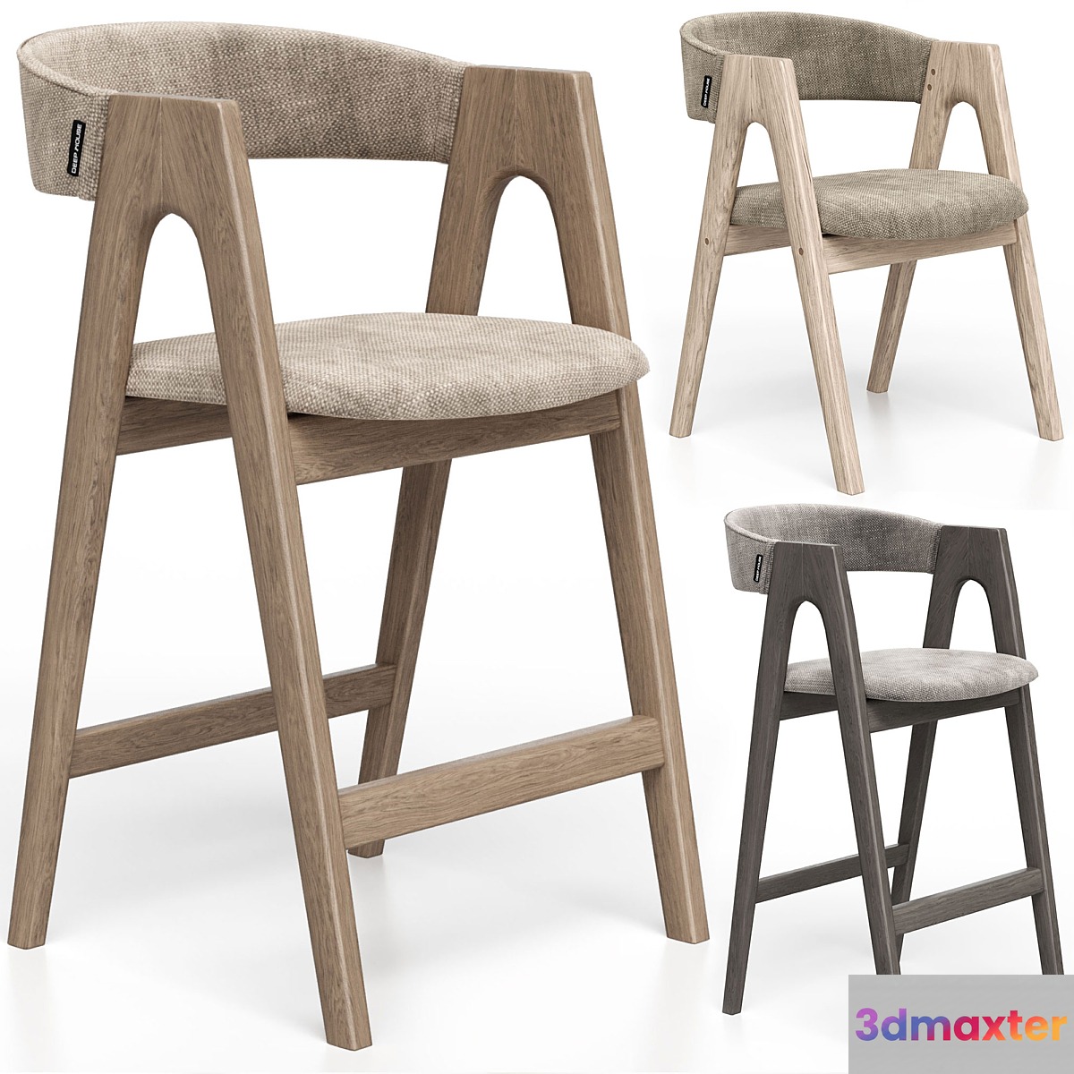 Dublin chair regular bar and half-bar from Deephouse 3D Max