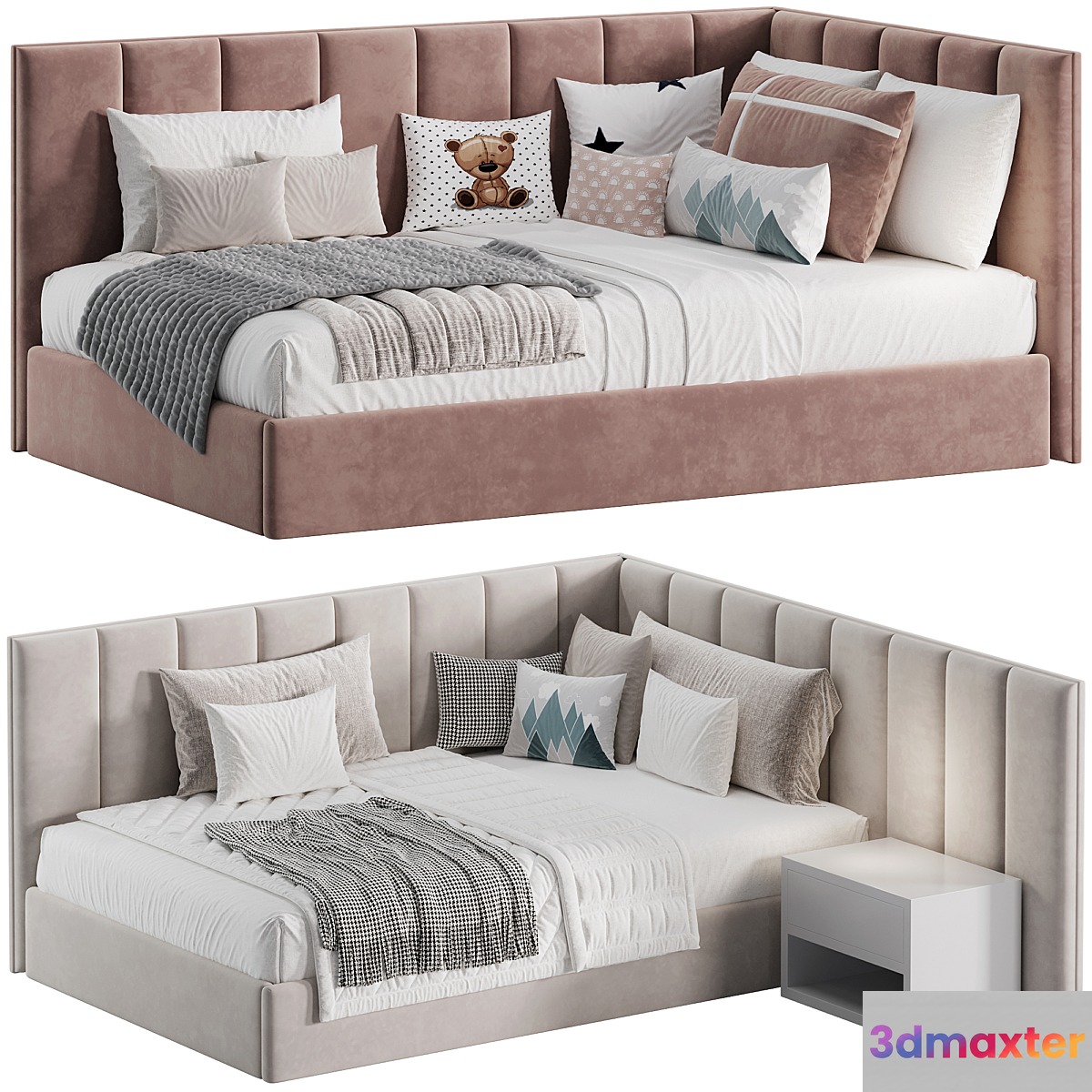 Childrens bed Barcelona 3D Max