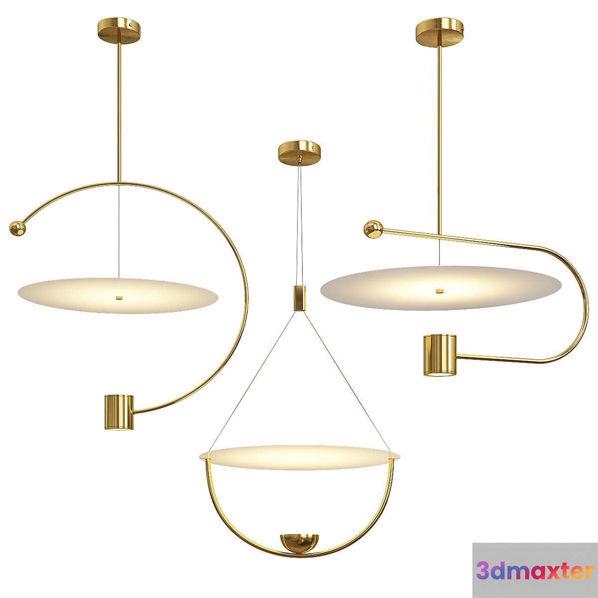 Float Geometric Led Chandelier 3D Max