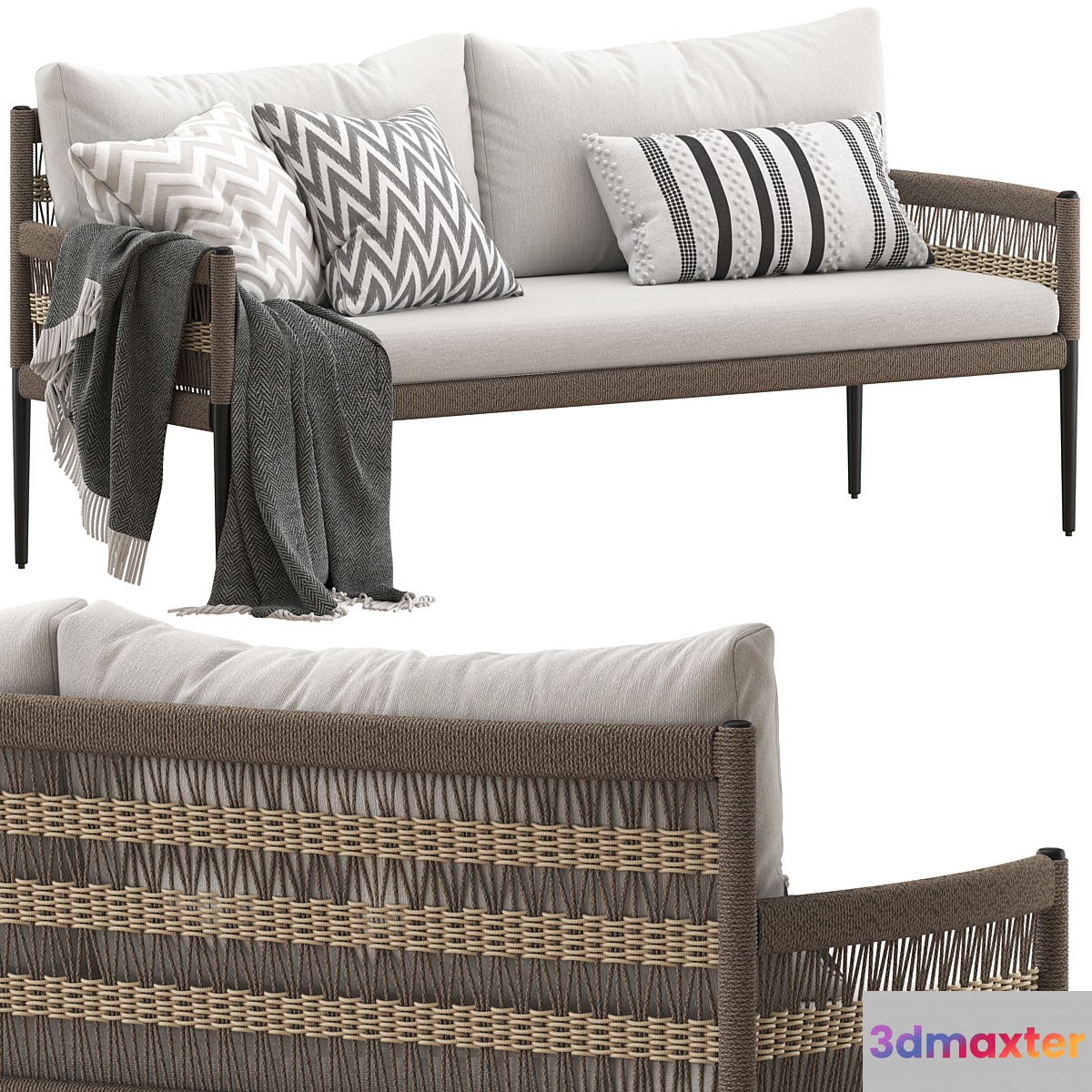 Coco Republic Ellisse Outdoor Sofa 3D Max