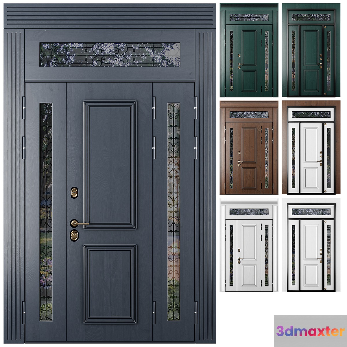 Entrance door staleks Palermo 3D Max