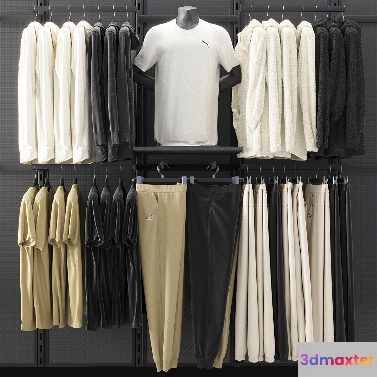 Rack for Puma clothing store 3D Max