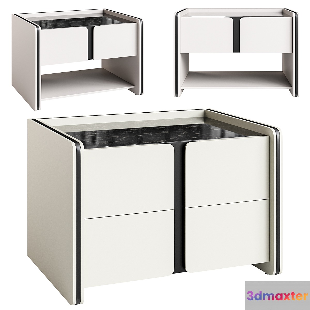 Bedside table Havasu I II set 3D Max
