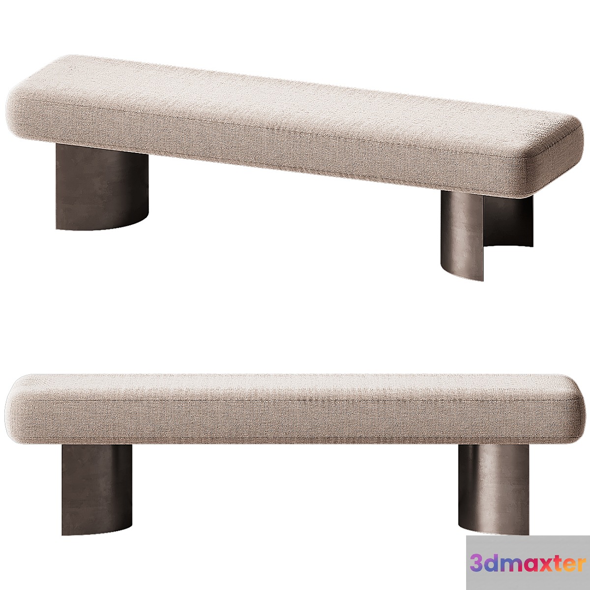 CB2 Argyle Bench 3D Max