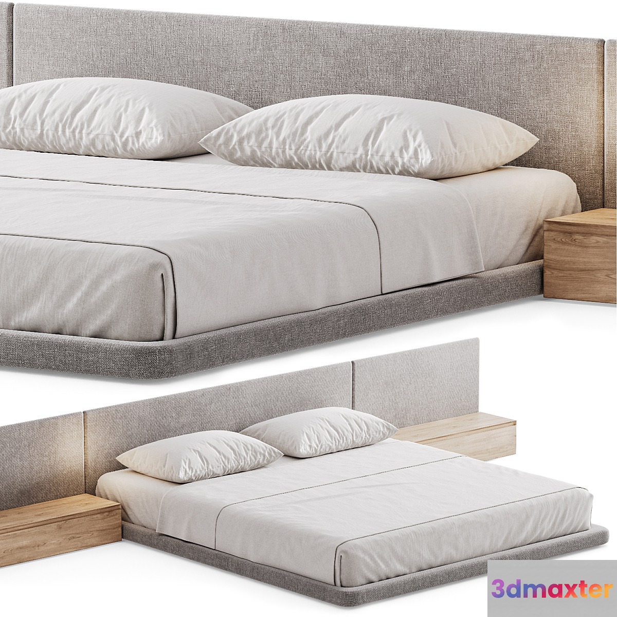 Double bed 07 3D Max