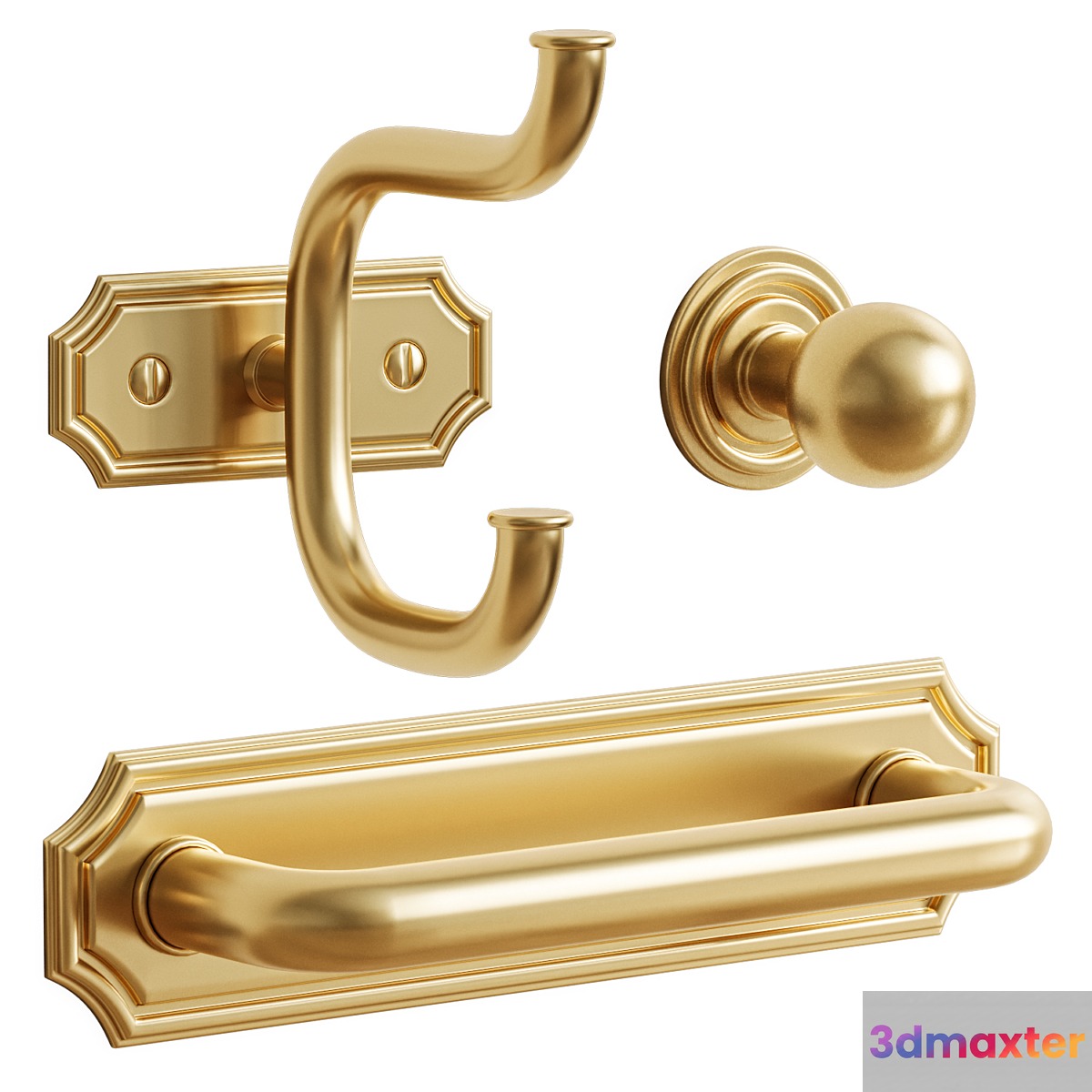 Grace Cabinet Hardware And Hook 3D Max
