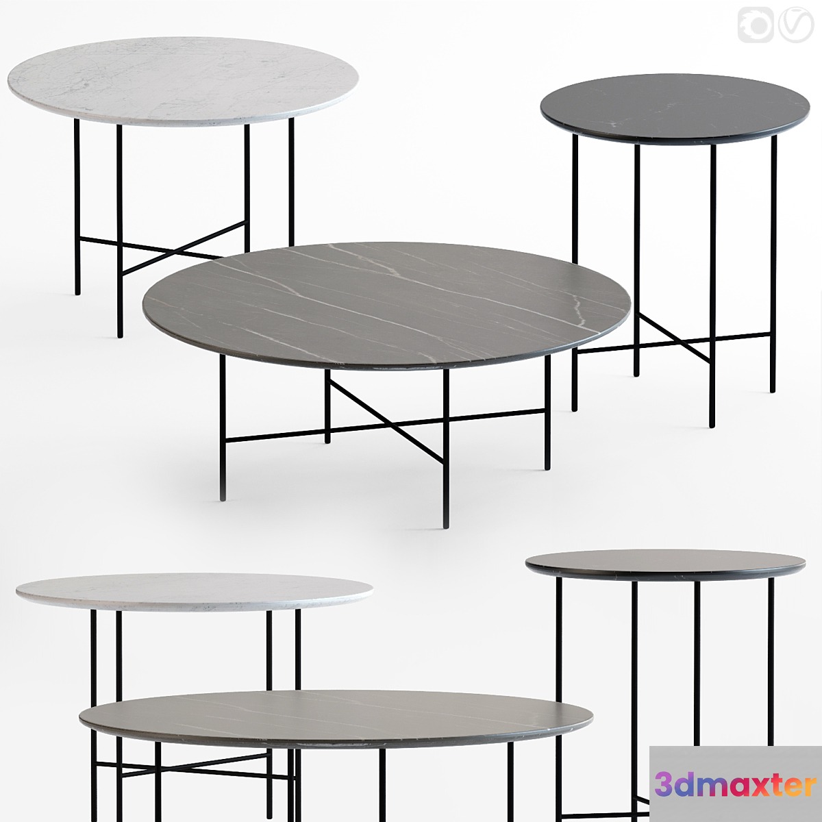 Elliot Arpa coffee table set 3D Max