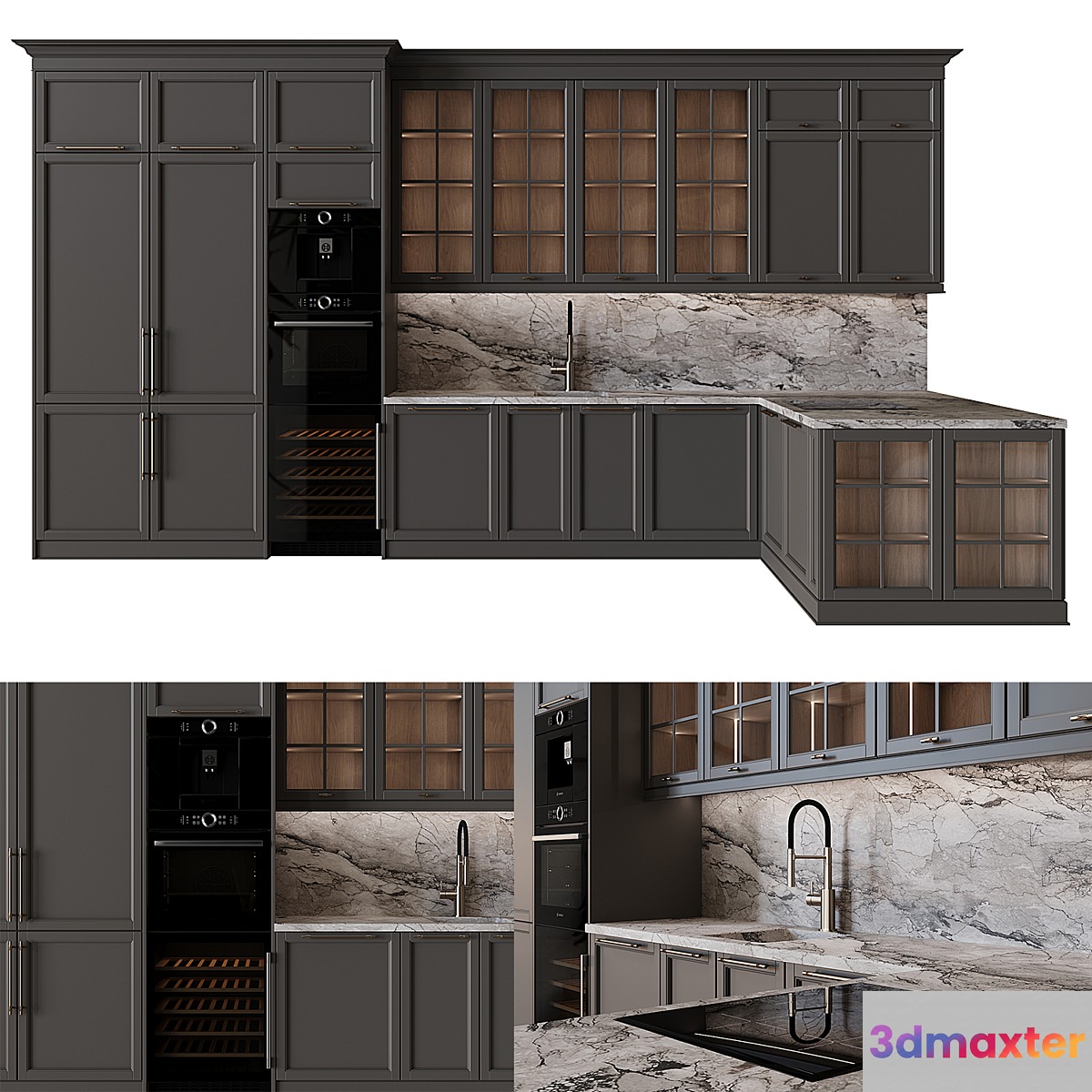 Kitchen in neoclassical style 53 3D Max