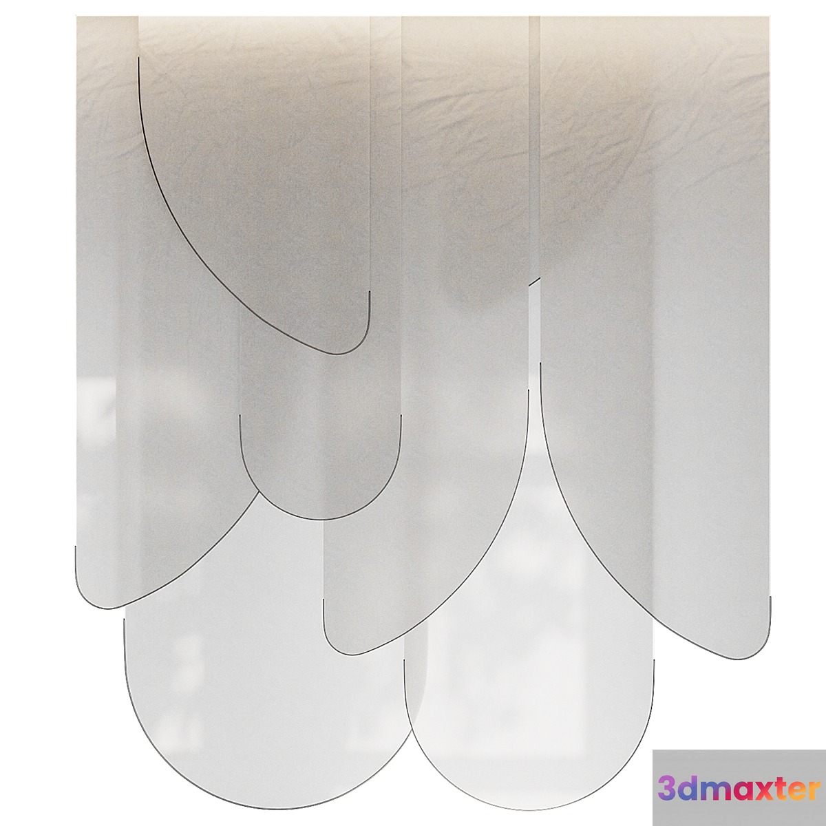 Composition of rice paper sheets - No.2 3D Max