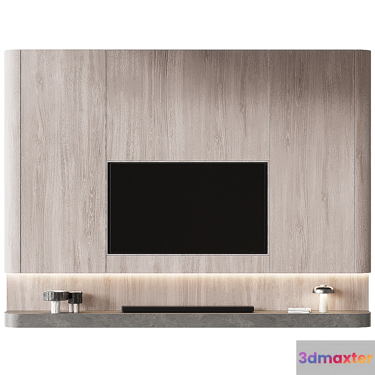 TV Wall set 04 3D Max