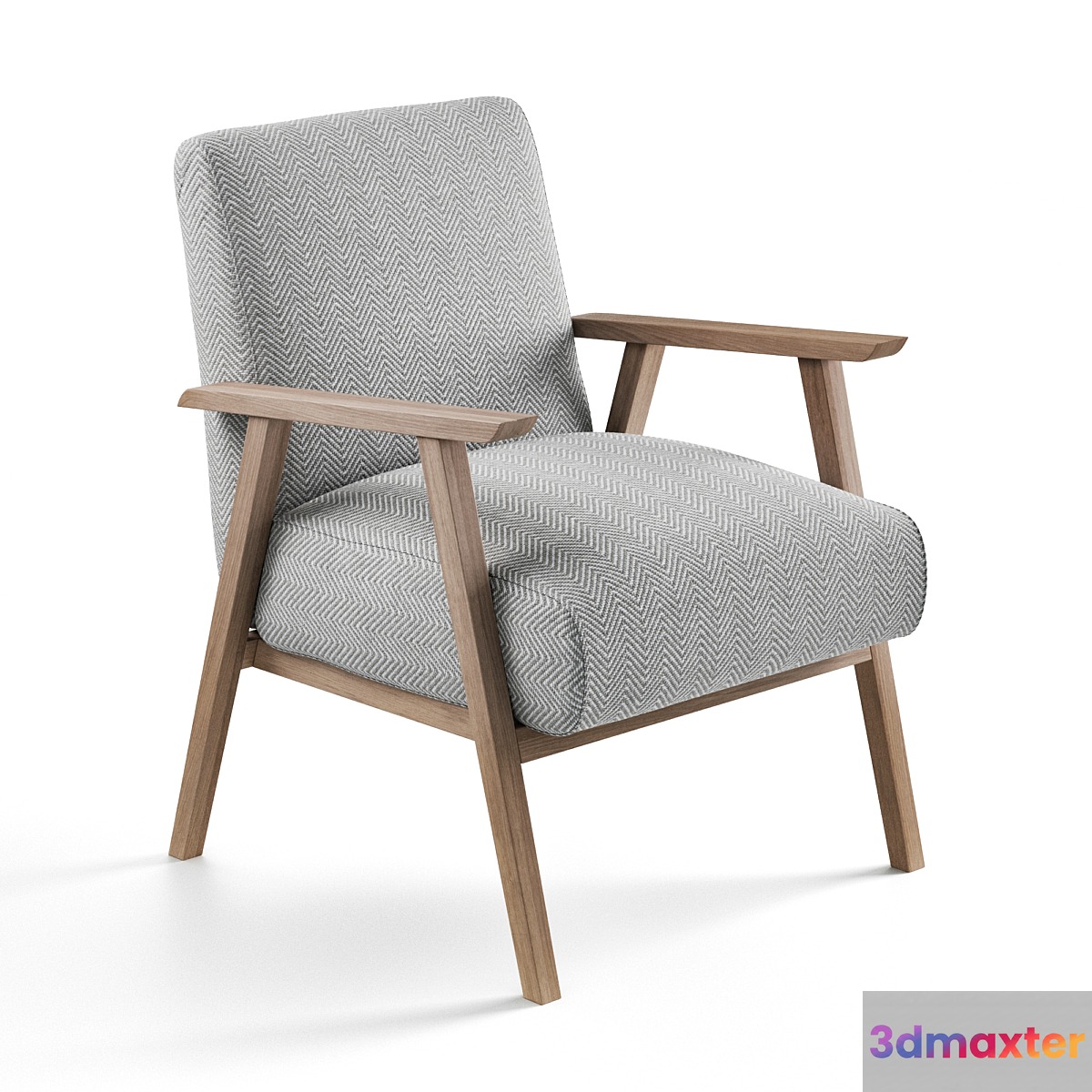 Relaxed Lounge Chair - Natural Linen by COX & COX 3D Max