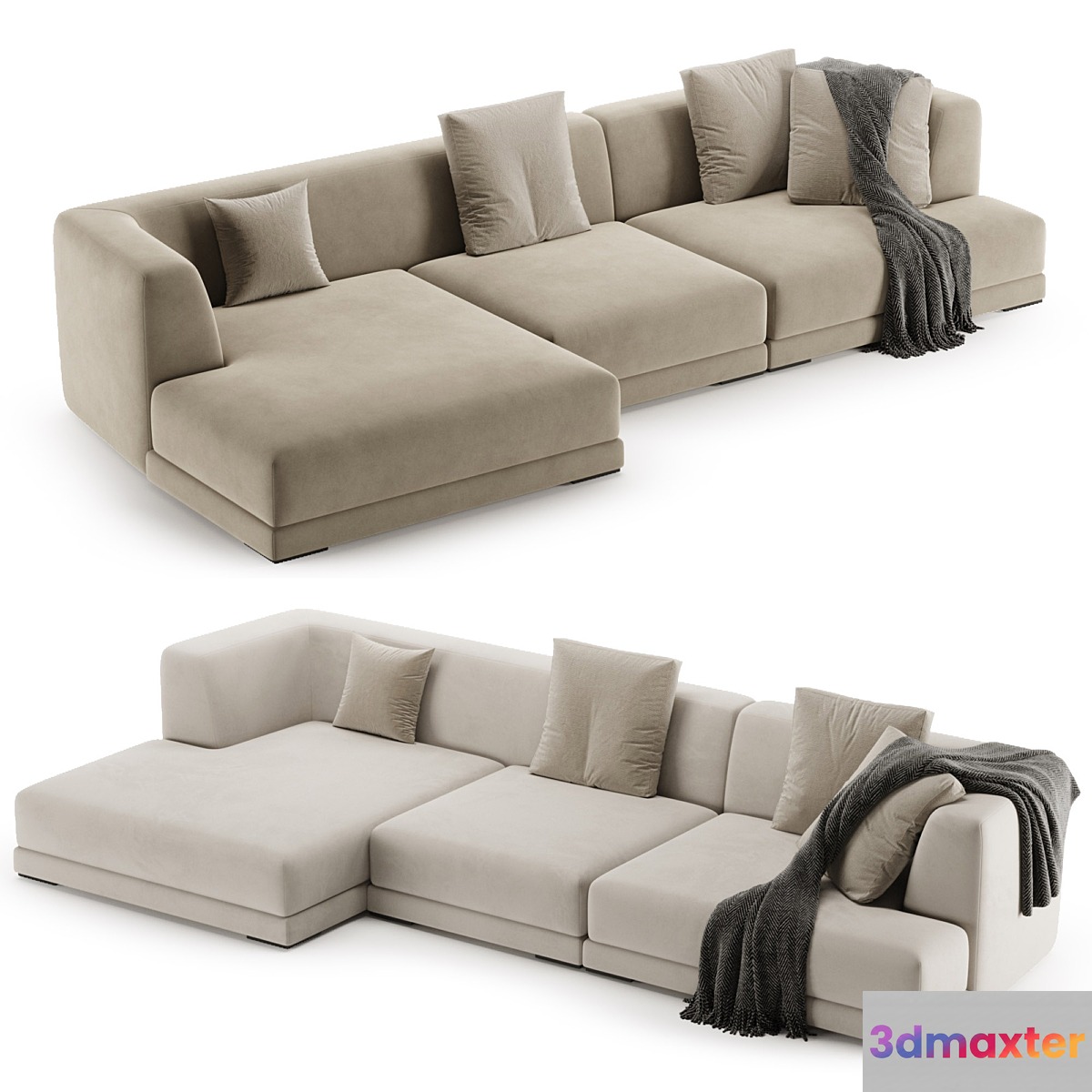ALBERESE Sofa with chaise longue By DE PADOVA 3D Max