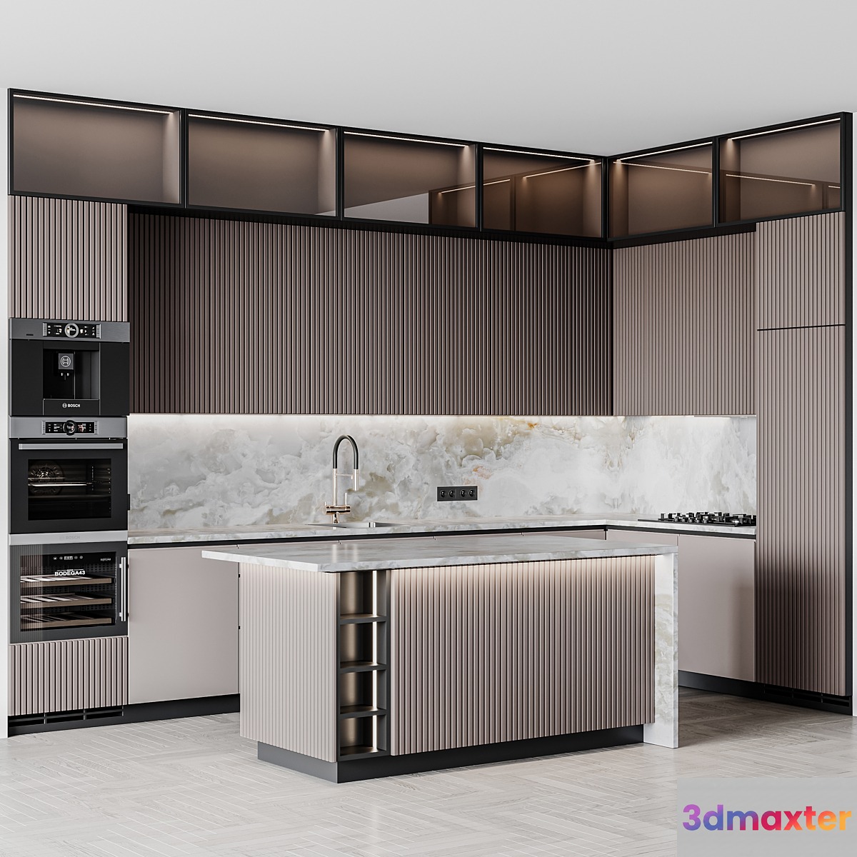 kitchen modern198 3D Max