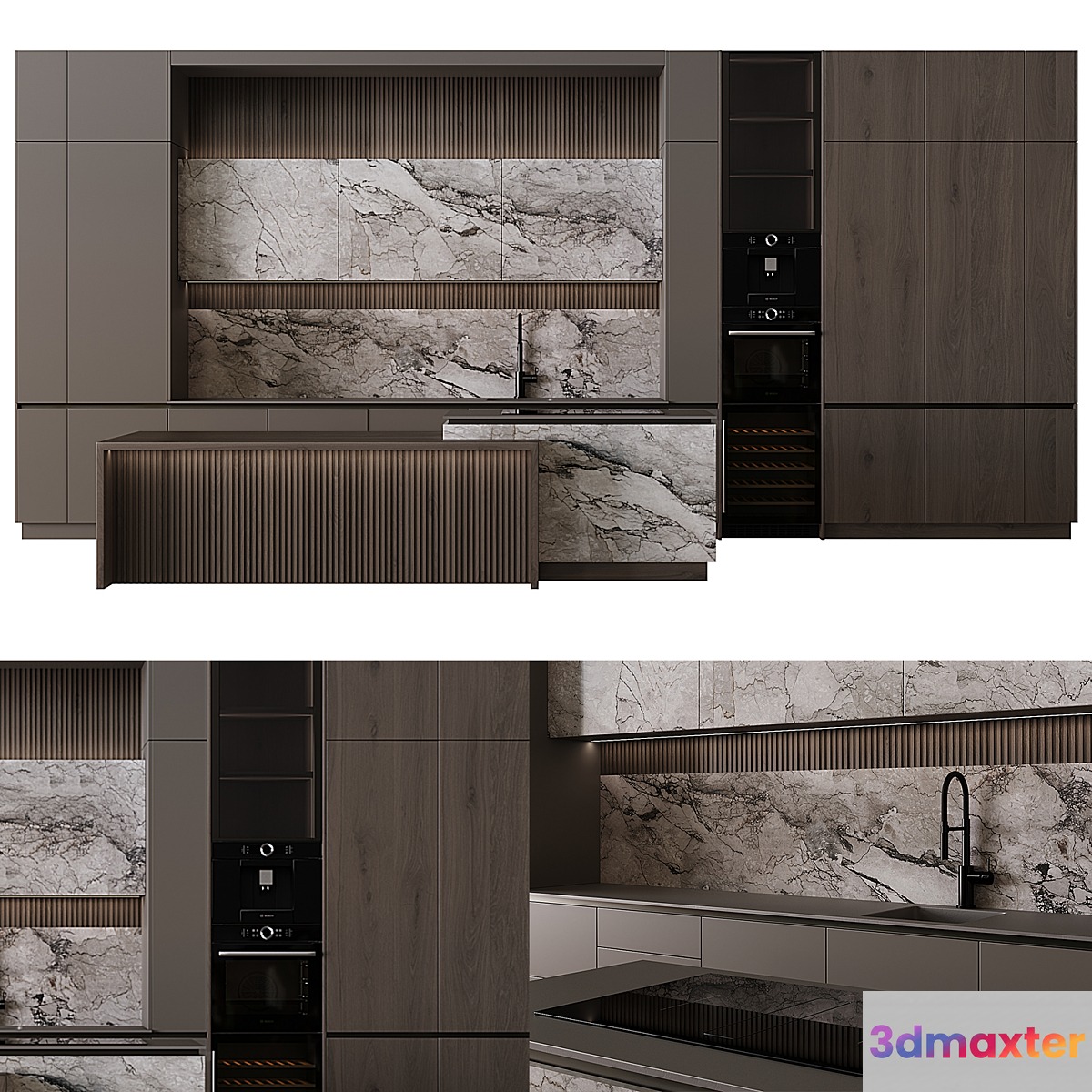 Modern style kitchen 52 3D Max
