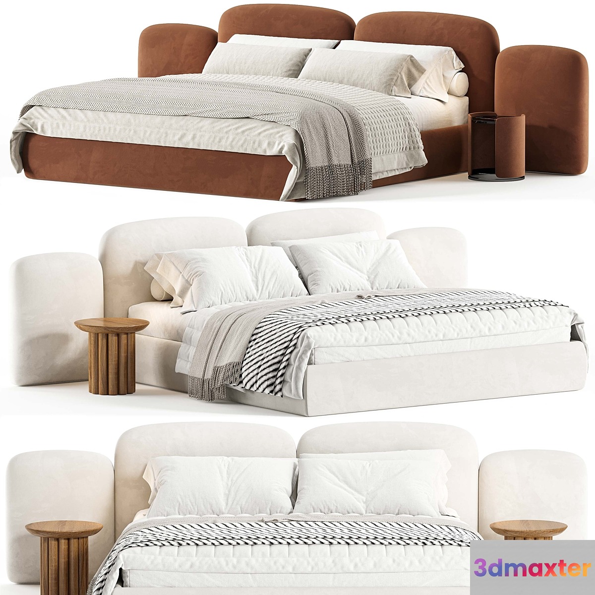 Queen Modern Odasi Takimi Bed by Evmoda 3D Max