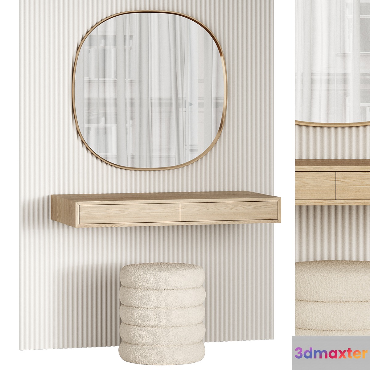 Hanging dressing table 3D Max