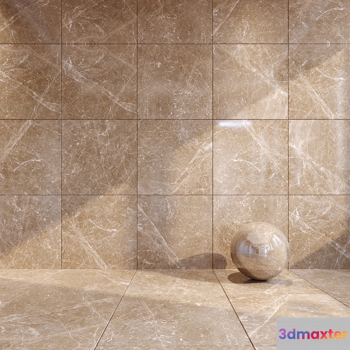 Marble Tile Adore Beige 60x60 3D Max