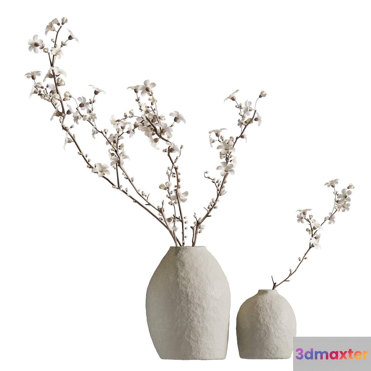 Flowering branches in a vase (2 colors) - No.2 3D Max