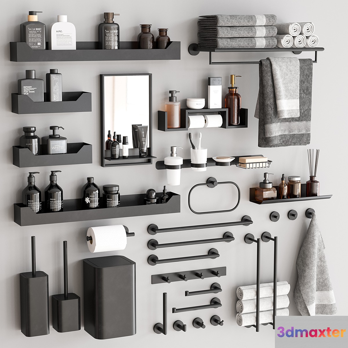 Bathroom Accessories 92 3D Max
