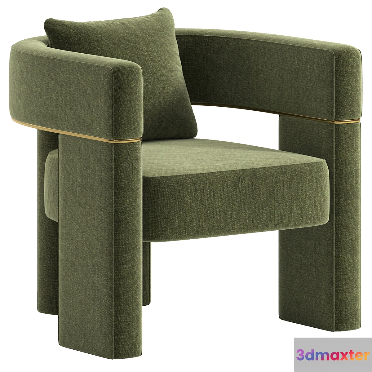 Wide Barrel Chair 3D Max
