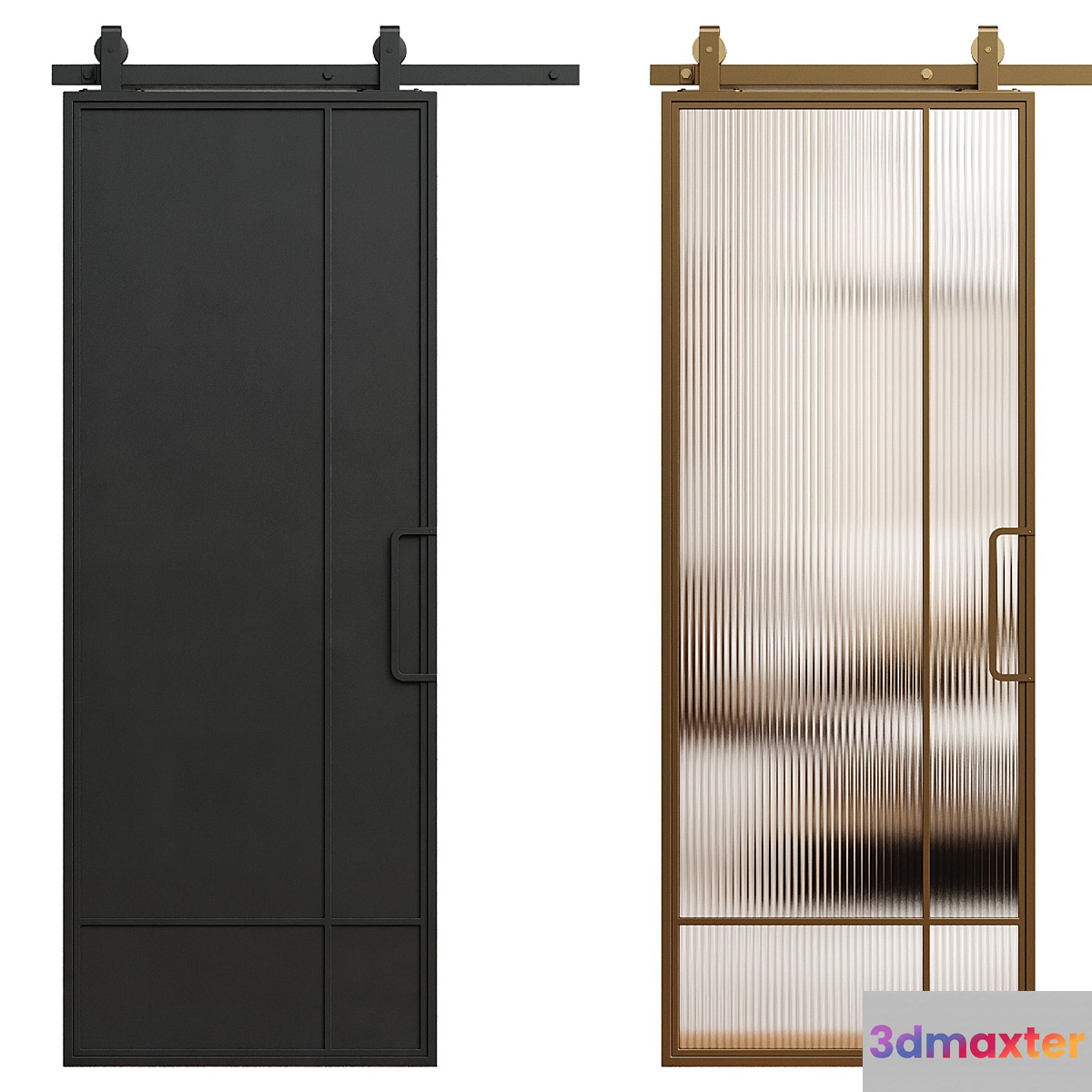 Interior door 214 - sliding door 3D Max