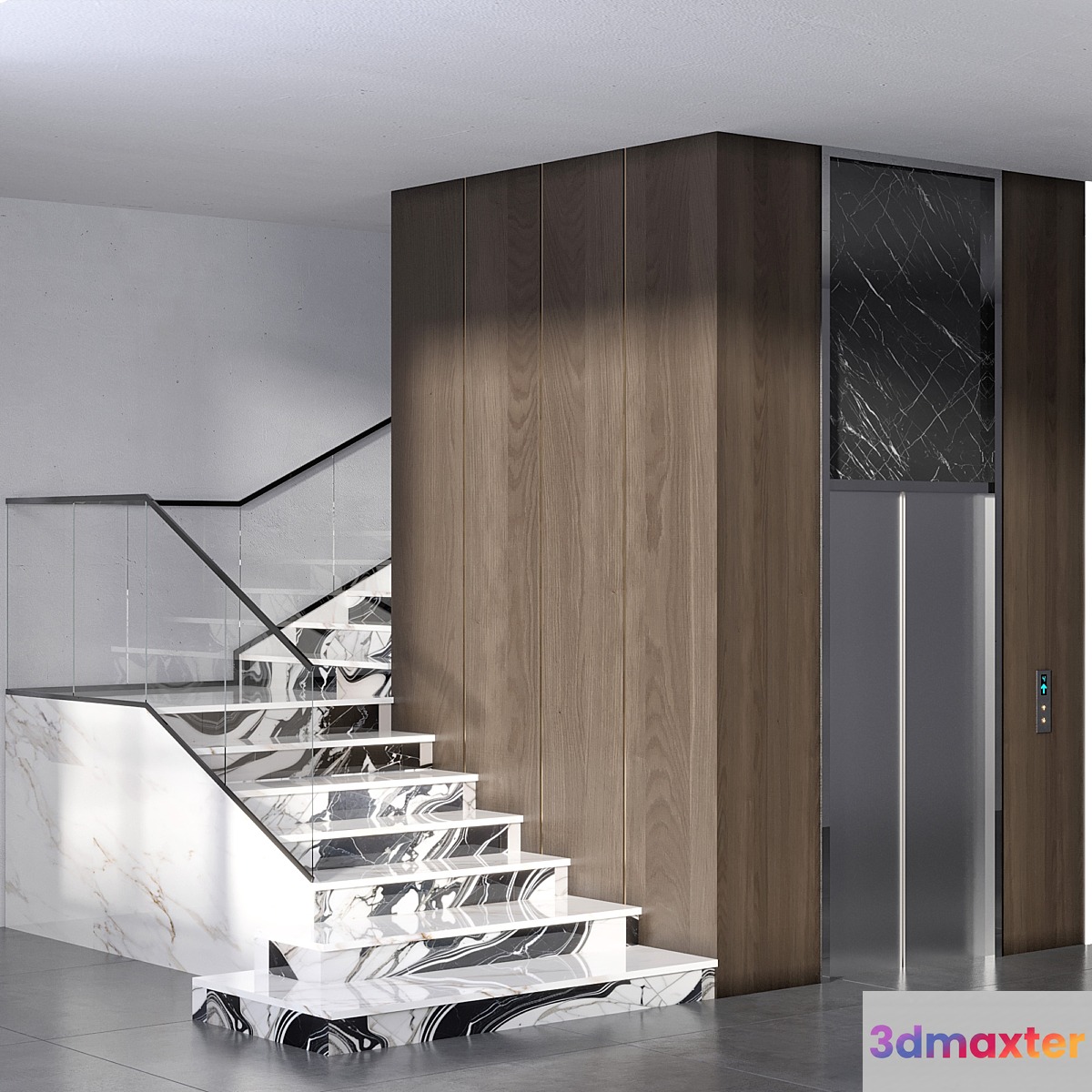 Elevator&stair No1 3D Max Elevator&stair No1 3D Max