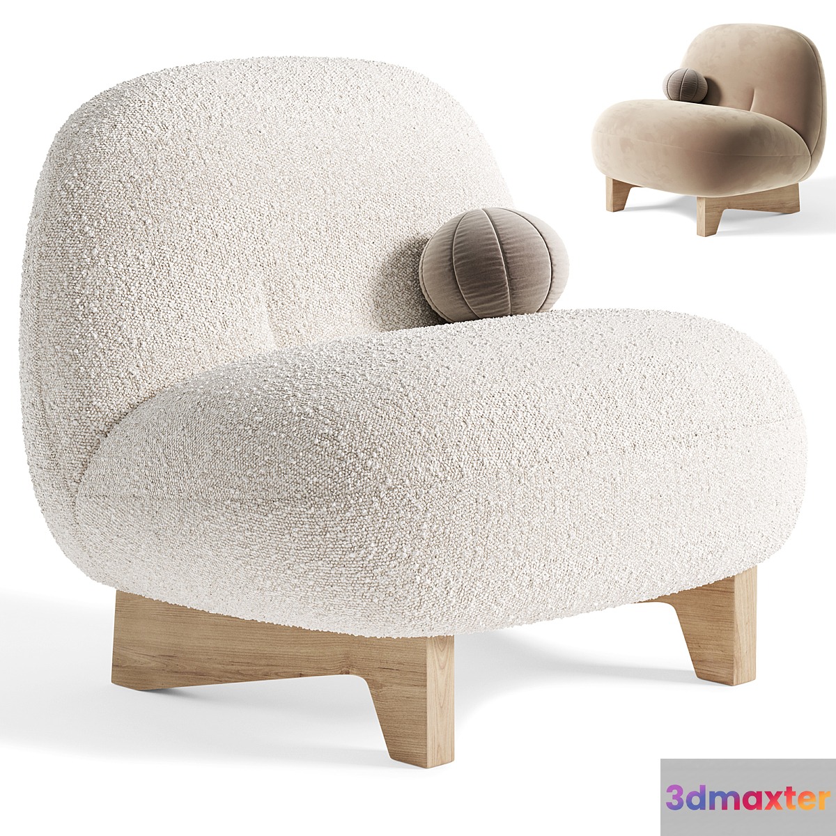 Armchair Elvit Cozy Ginger By sofa - No.2 3D Max