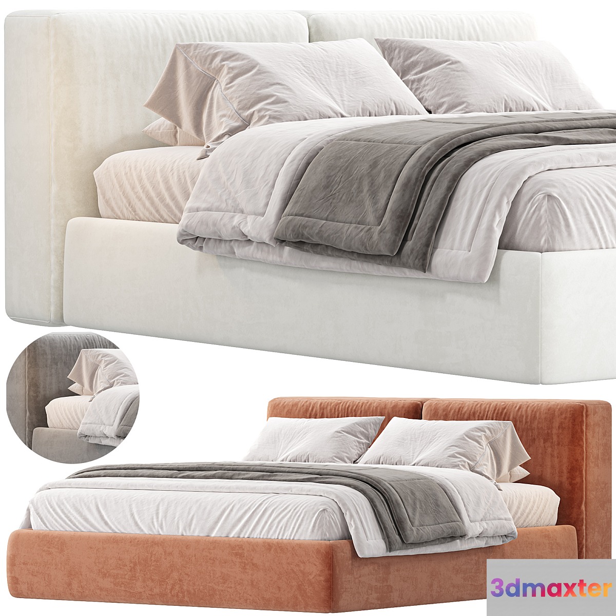 Bed Foster 160 Soft Terra 3D Max