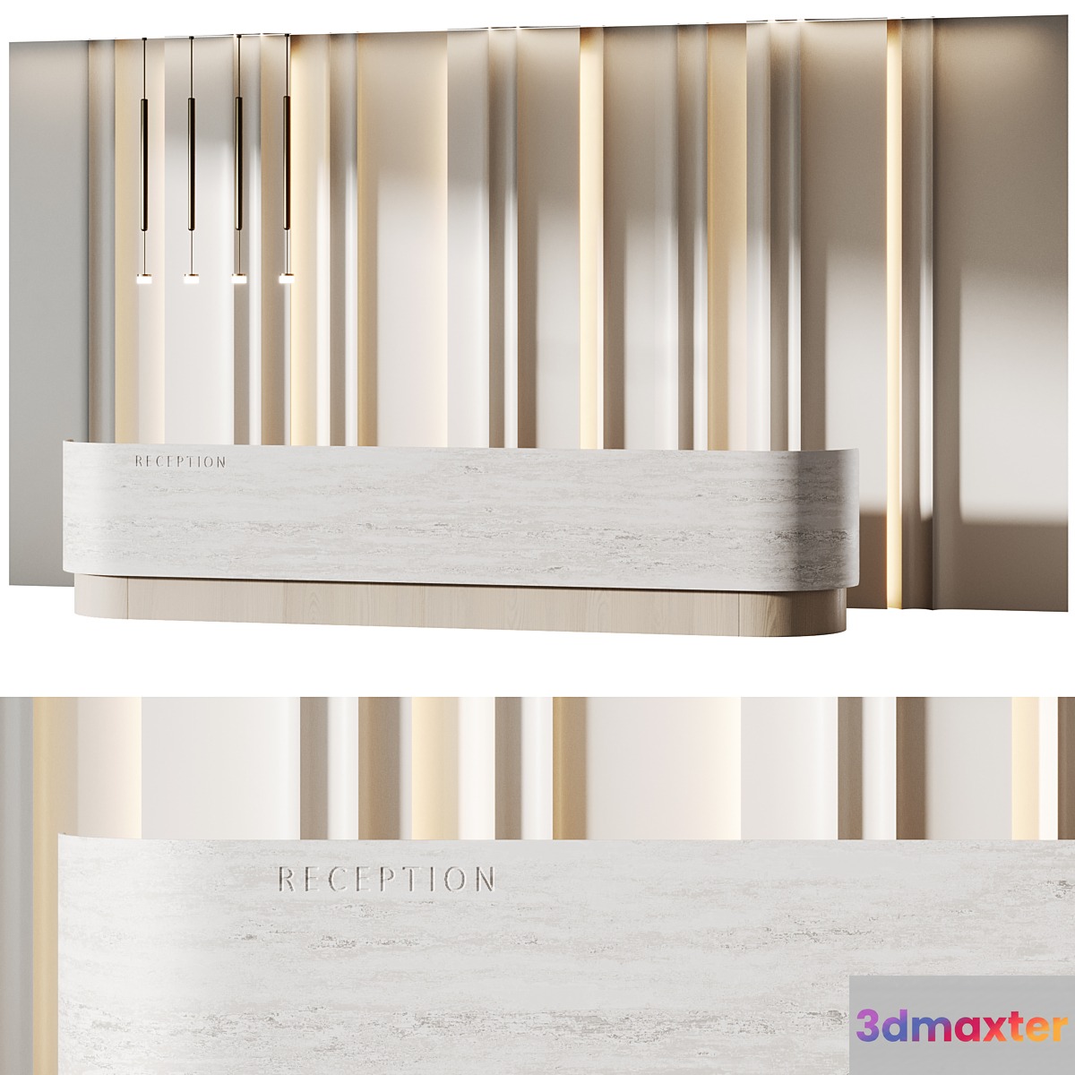 Reception desk 003 3D Max