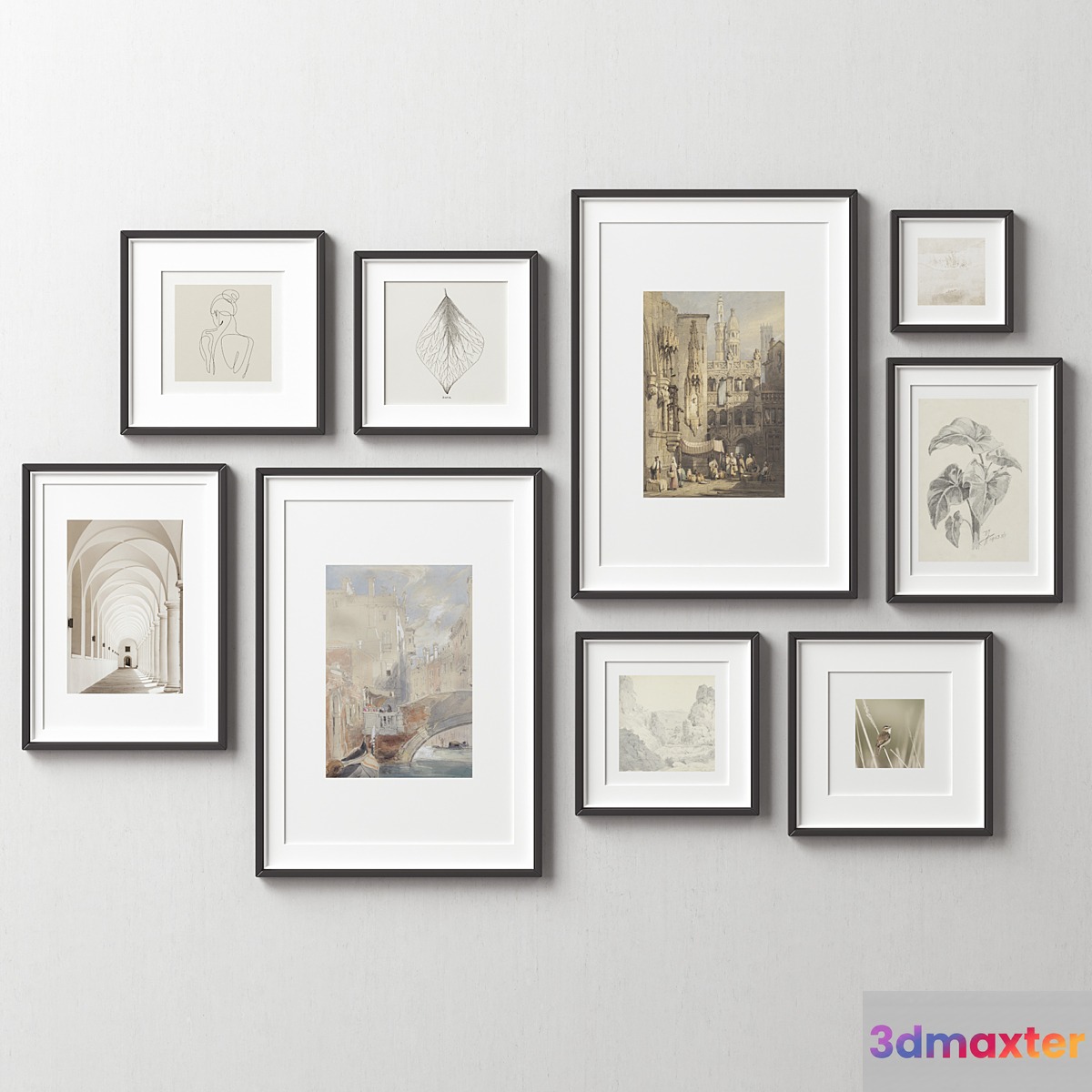 Picture Frames Set -487 3D Max