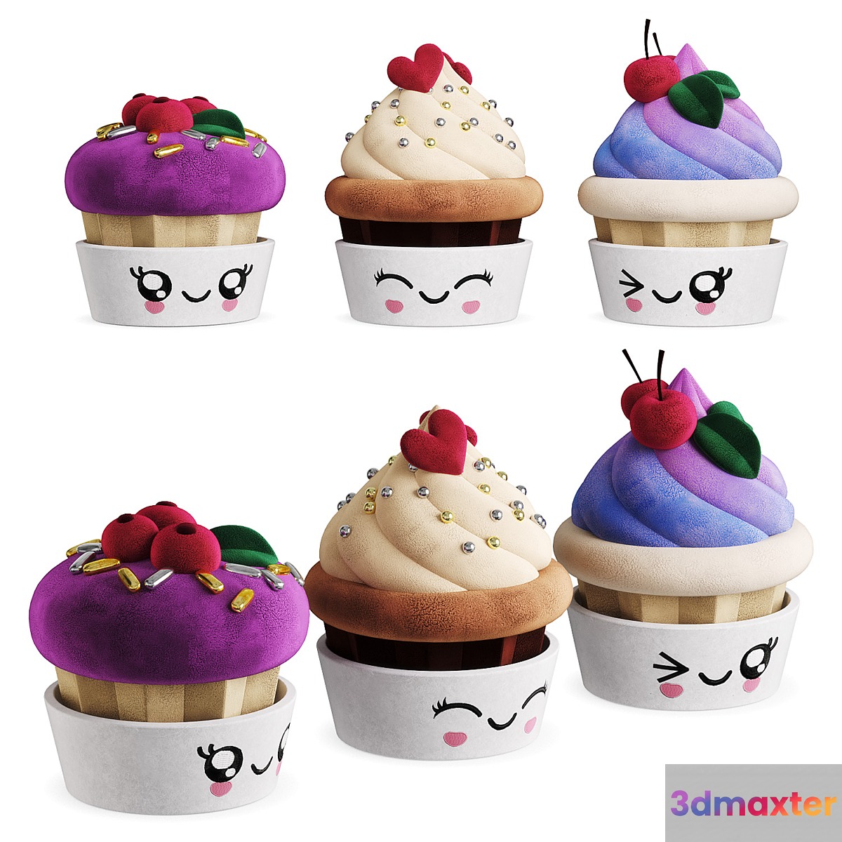 Children's Toy Plush Cupcake - No.2 3D Max