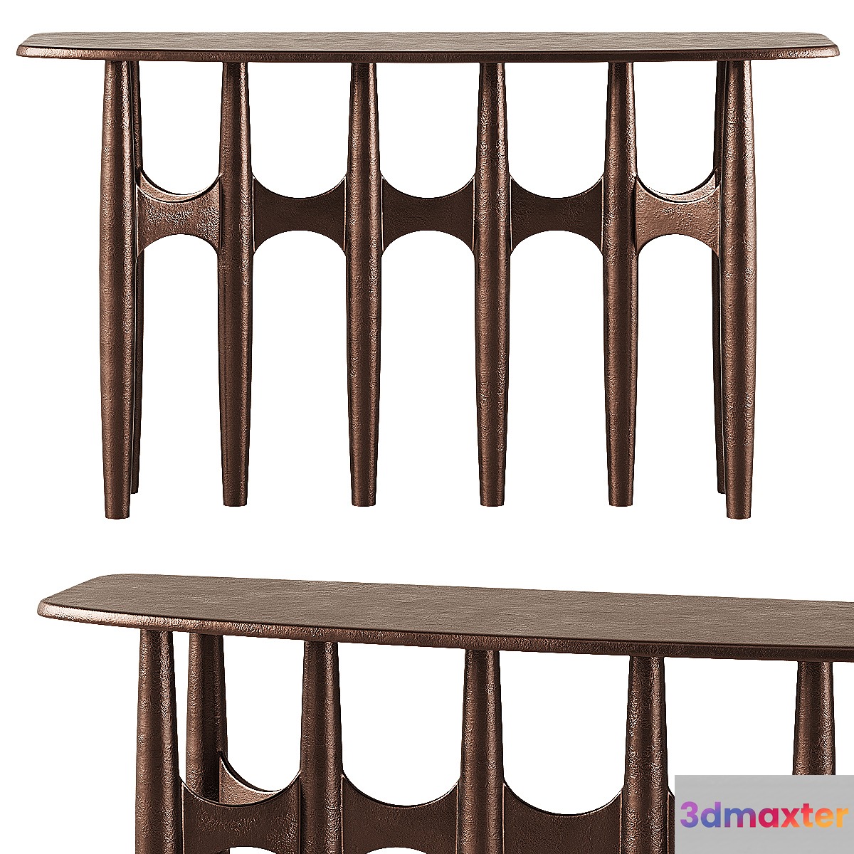 CB2 Bixby Console Table 3D Max