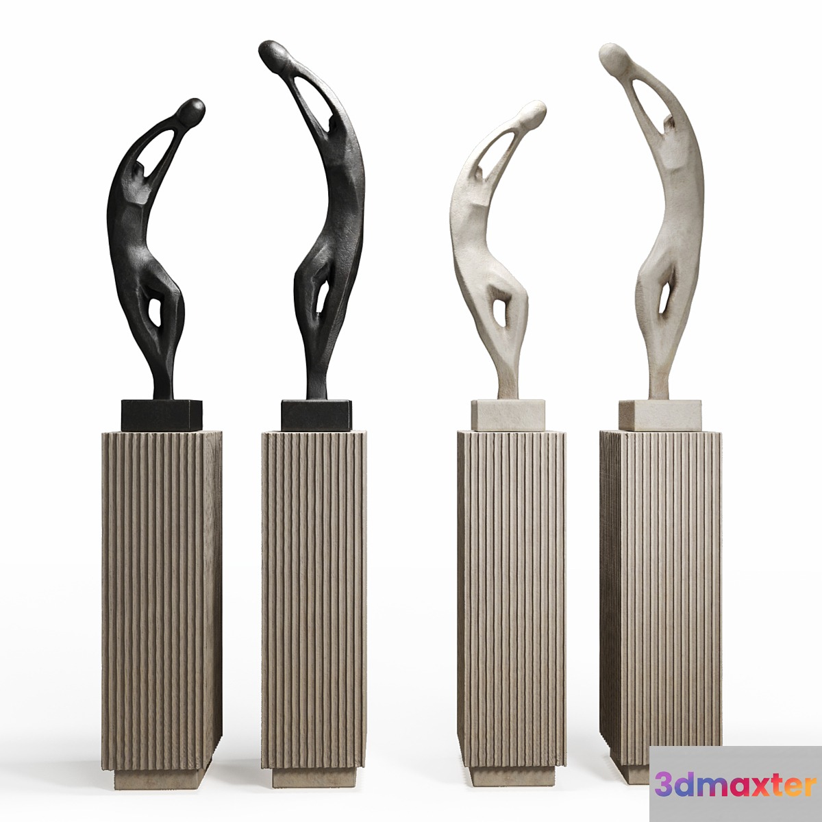 Playing figure sculpture 3D Max