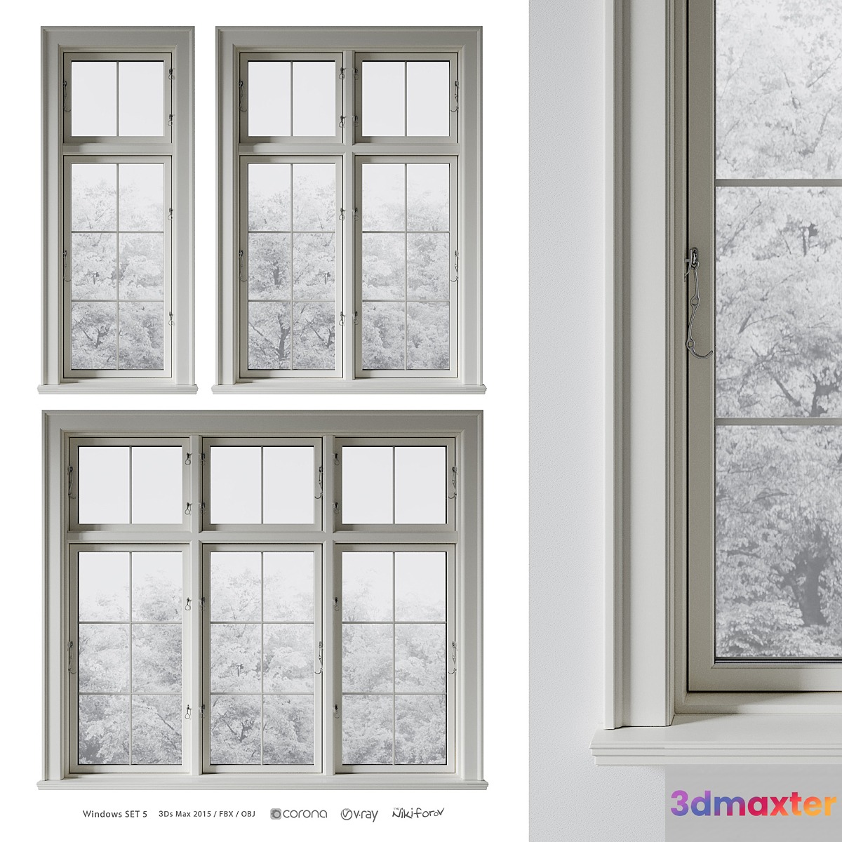 Classic window 5 3D Max