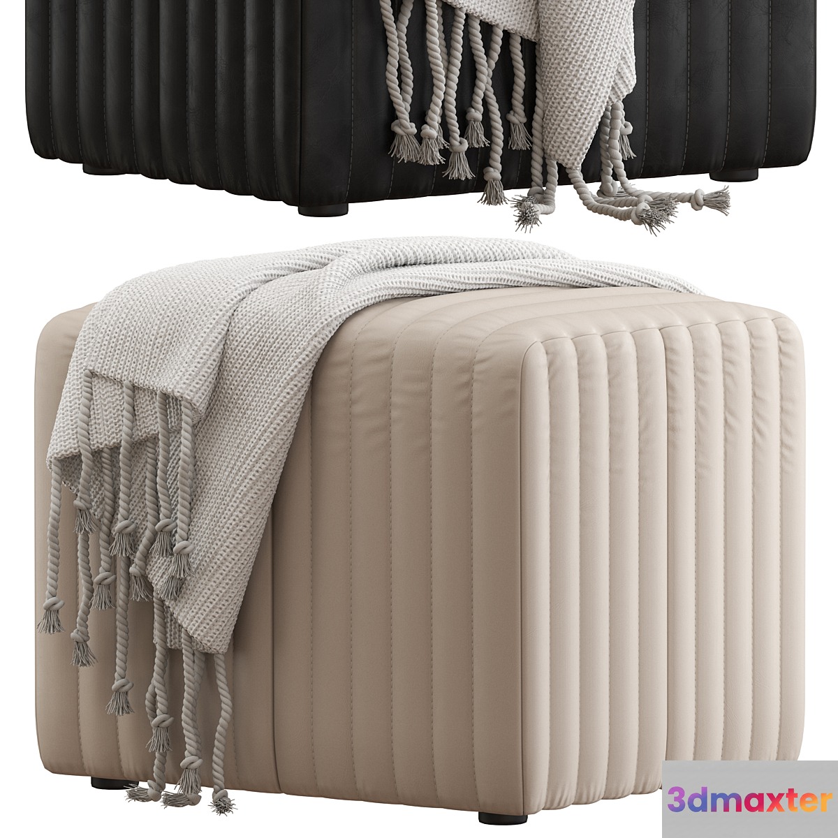 Coco Republic Rosetta Ottoman 3D Max