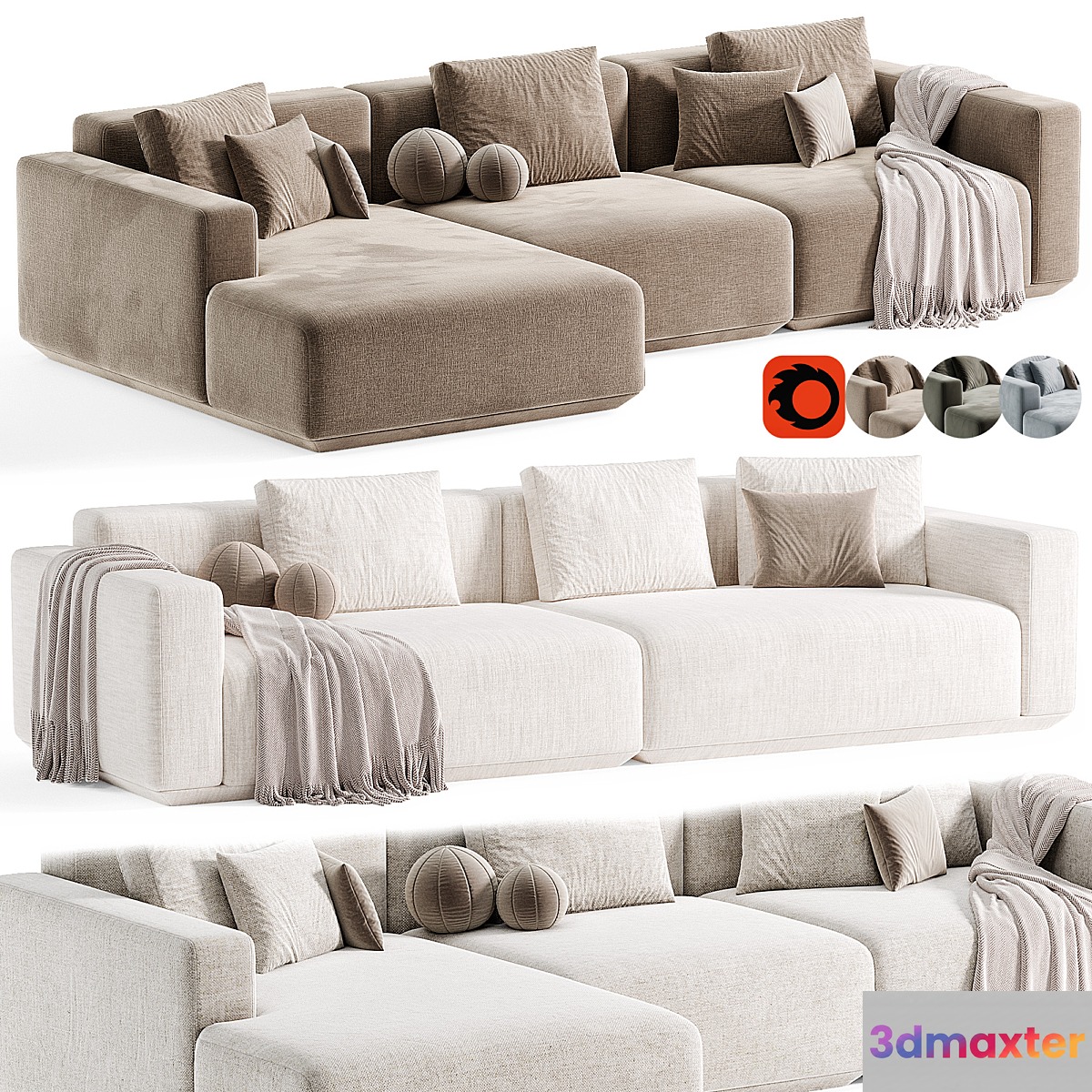 Corner Sofa Grant Sofa 02 By Lavsit 3D Max
