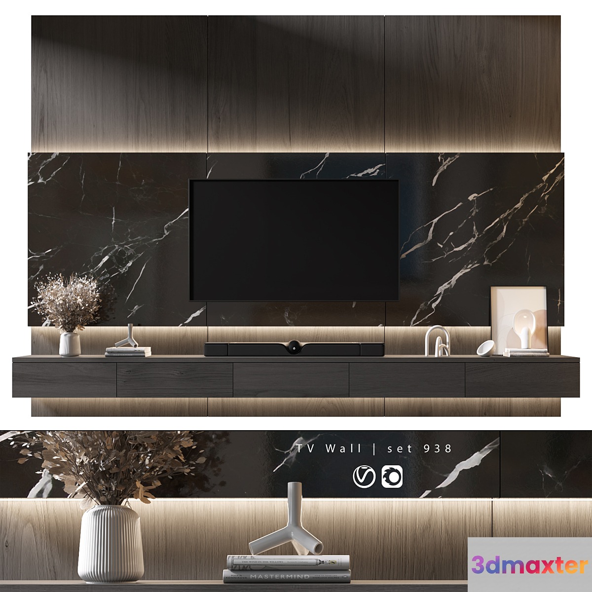 TV Wall | set 938 3D Max