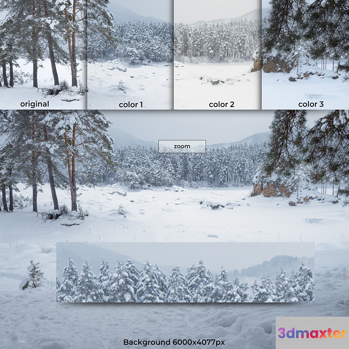 Altai Manzherok winter background for windows 6k 3D Max